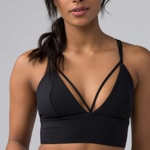 Lululemon Pushing Limits Bra Black size 4 sports bra